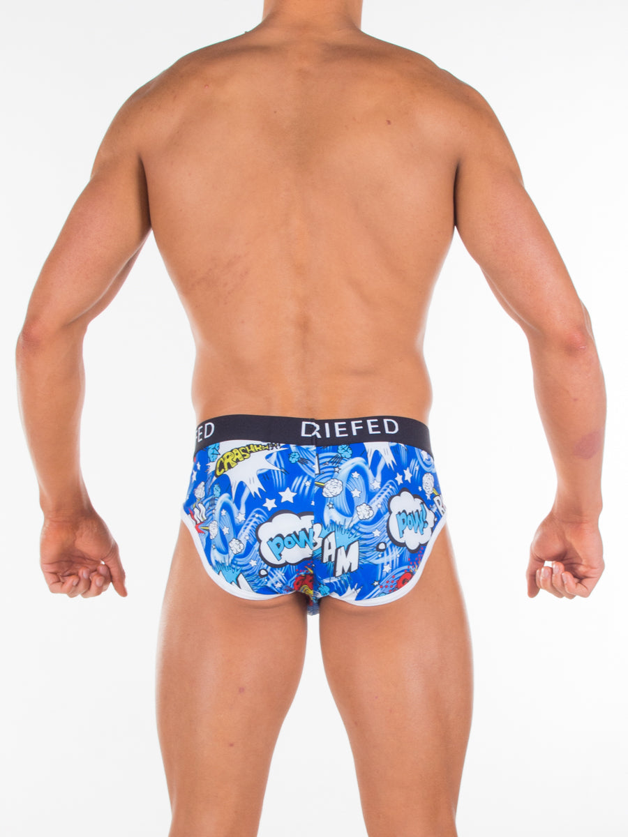 Debriefed Underwear - Cartoon Collection - BLAM Brief - Blue