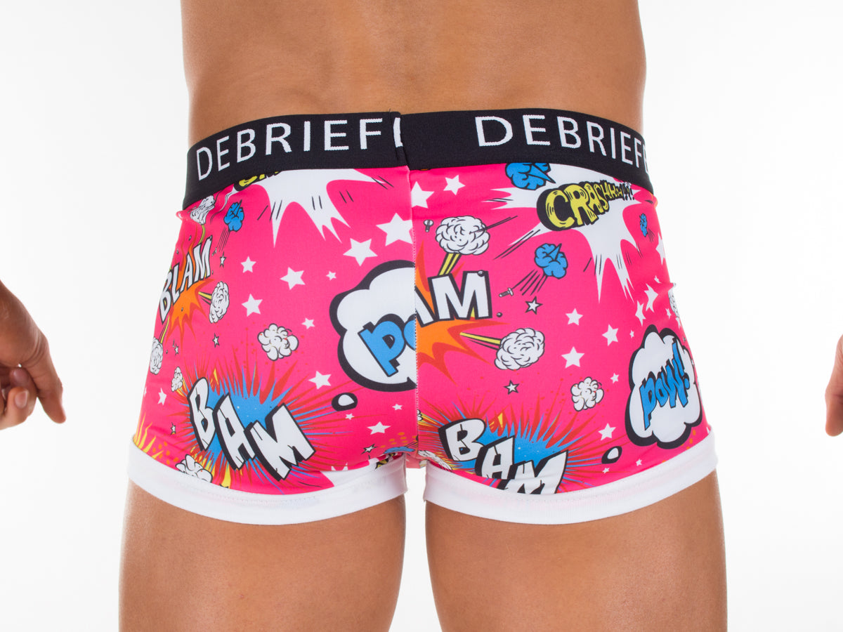 Debriefed Underwear - Cartoon Collection - BLAM Hipster - Pink