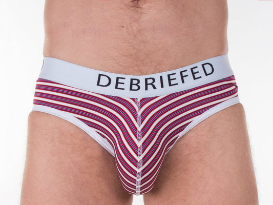Debriefed Underwear - Barber Stripe Brief