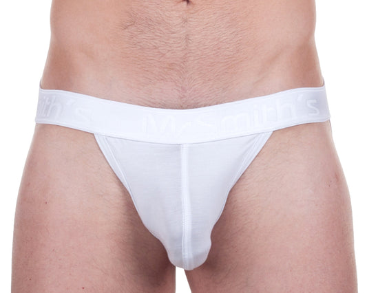 Mr Smith's Men's Underwear - Bamboo Jock - White