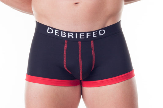 Debriefed Super Power Collection Obsidian Hipster – Black with Red Trim