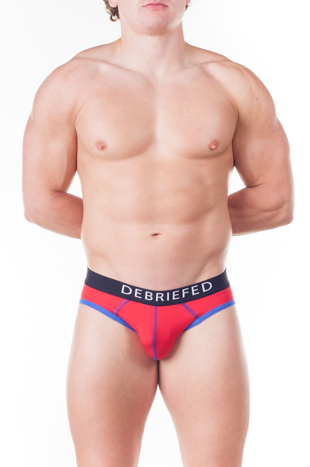 Debriefed Super Power Collection Cosmic Brief – Red with Blue Trim