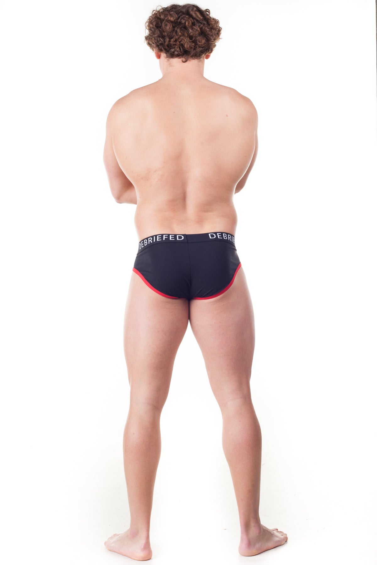 Debriefed Super Power Collection Obsidian Brief – Black with Red Trim
