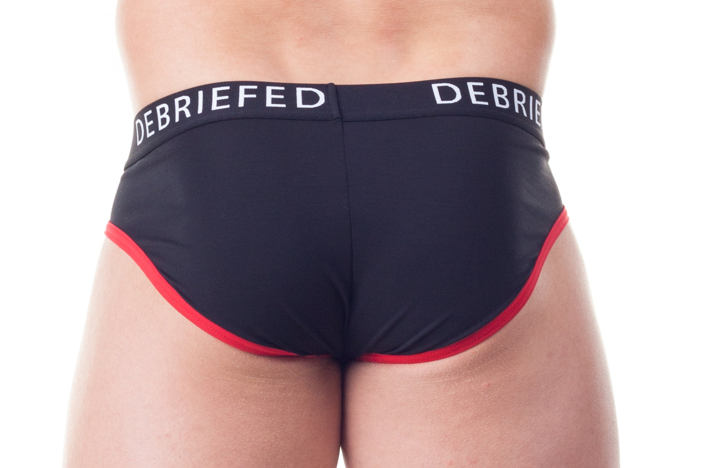 Debriefed Super Power Collection Obsidian Brief – Black with Red Trim