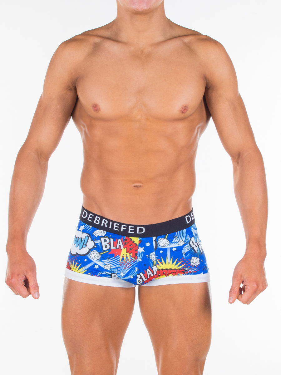 Debriefed Underwear - Cartoon Collection - BLAM Hipster - Blue