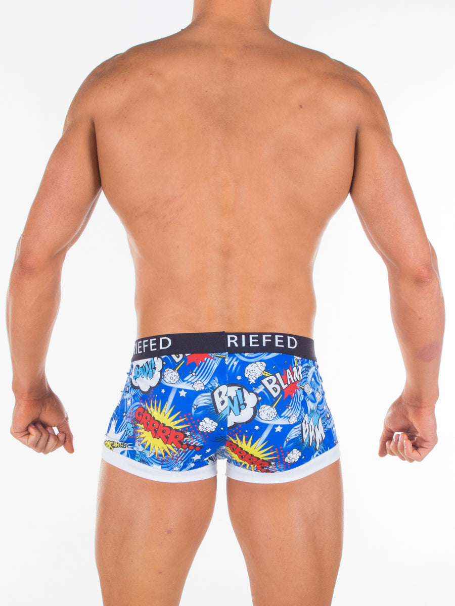 Debriefed Underwear - Cartoon Collection - BLAM Hipster - Blue