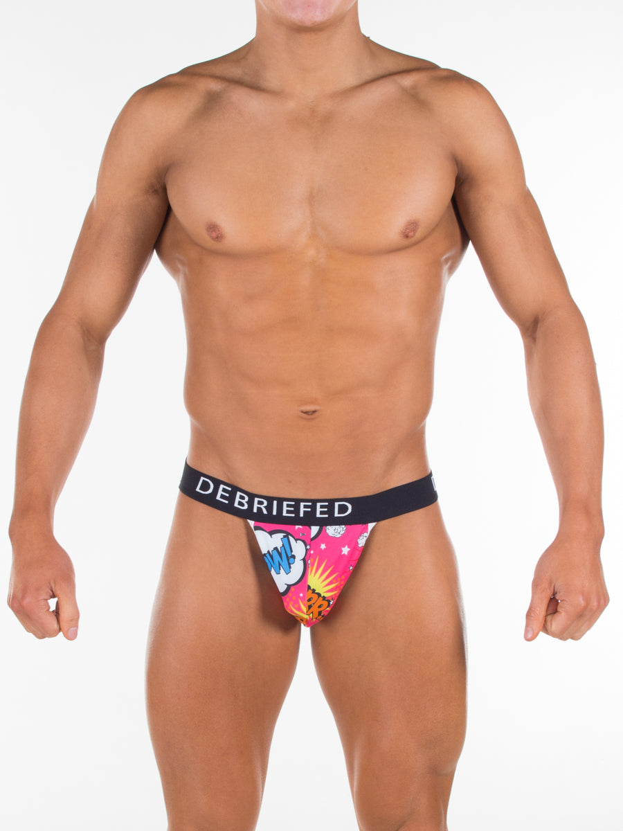 Debriefed Underwear - Cartoon Collection - BLAM Jockstrap - Pink