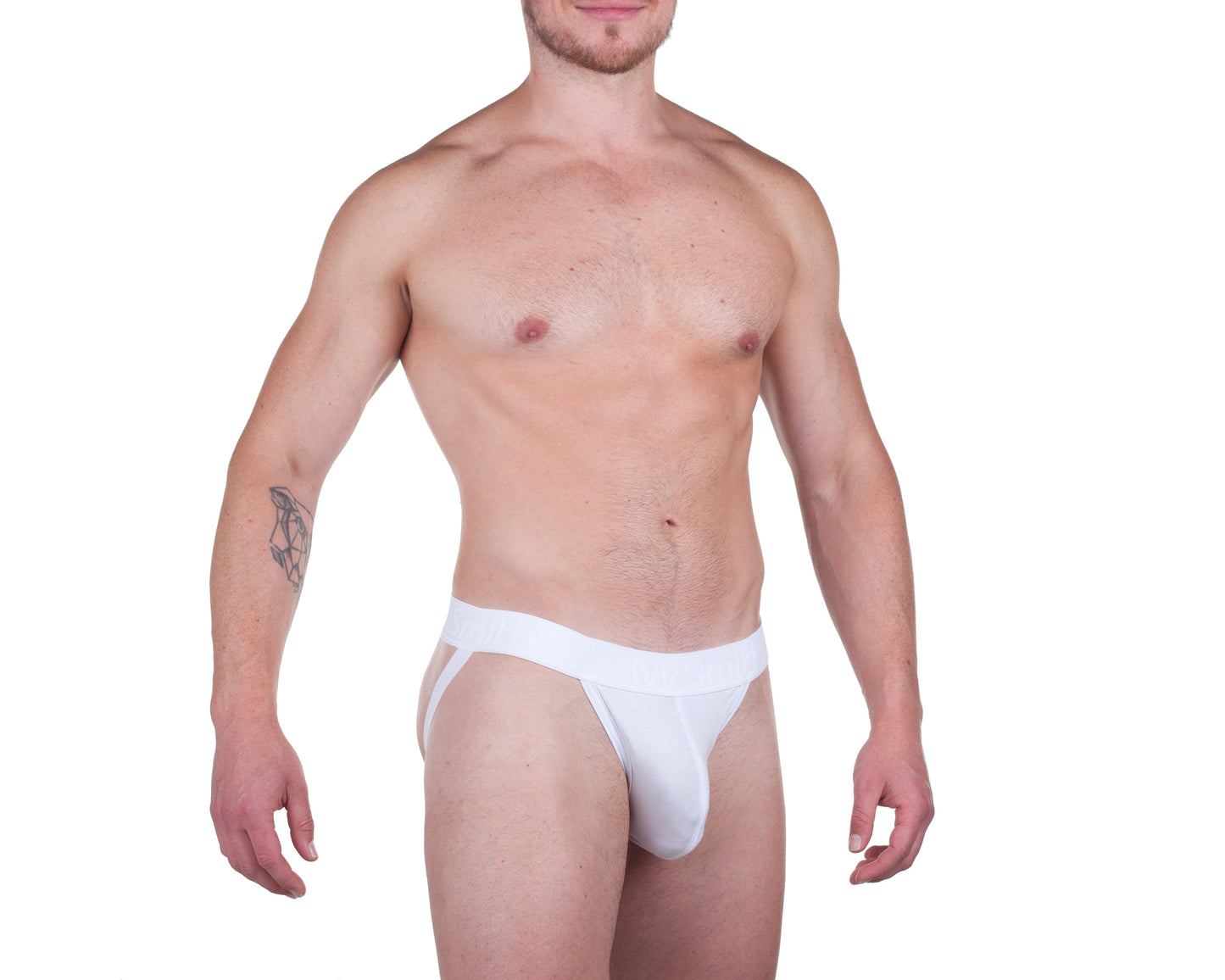 Mr Smith's Men's Underwear - Bamboo Jock - White